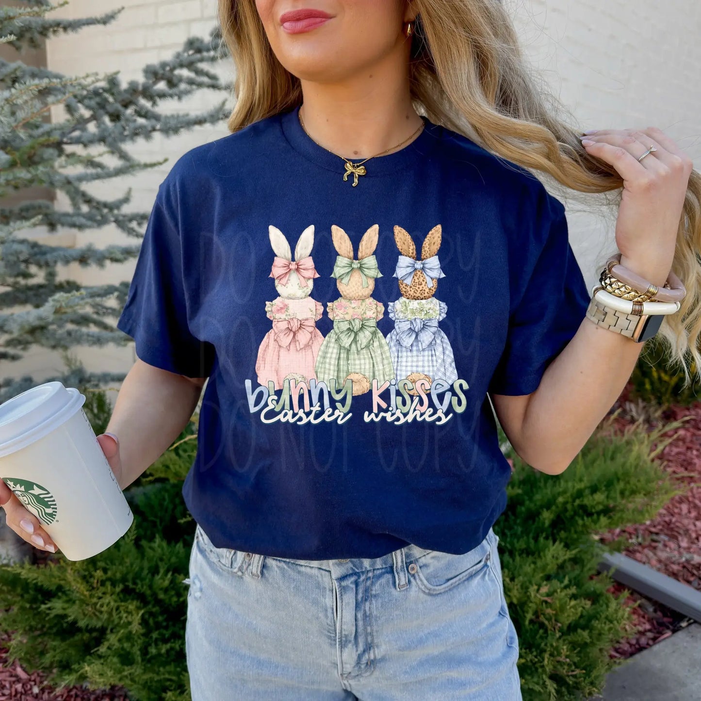 Bunny Kisses Easter Wishes Transfer